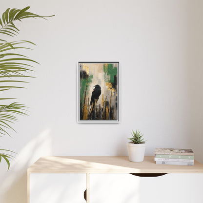Blackbird Abstract Framed Canvas Print