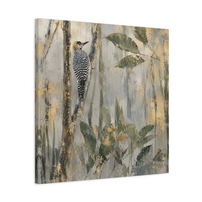 Golden-Cheek Abstract Canvas Print