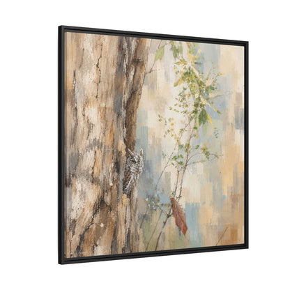 Pacific Screech Owl Abstract Framed Canvas Print