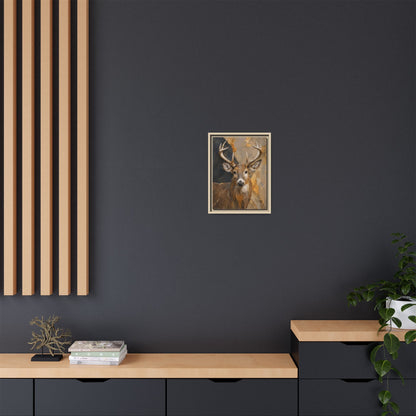 Woodland Buck Abstract Framed Canvas Print
