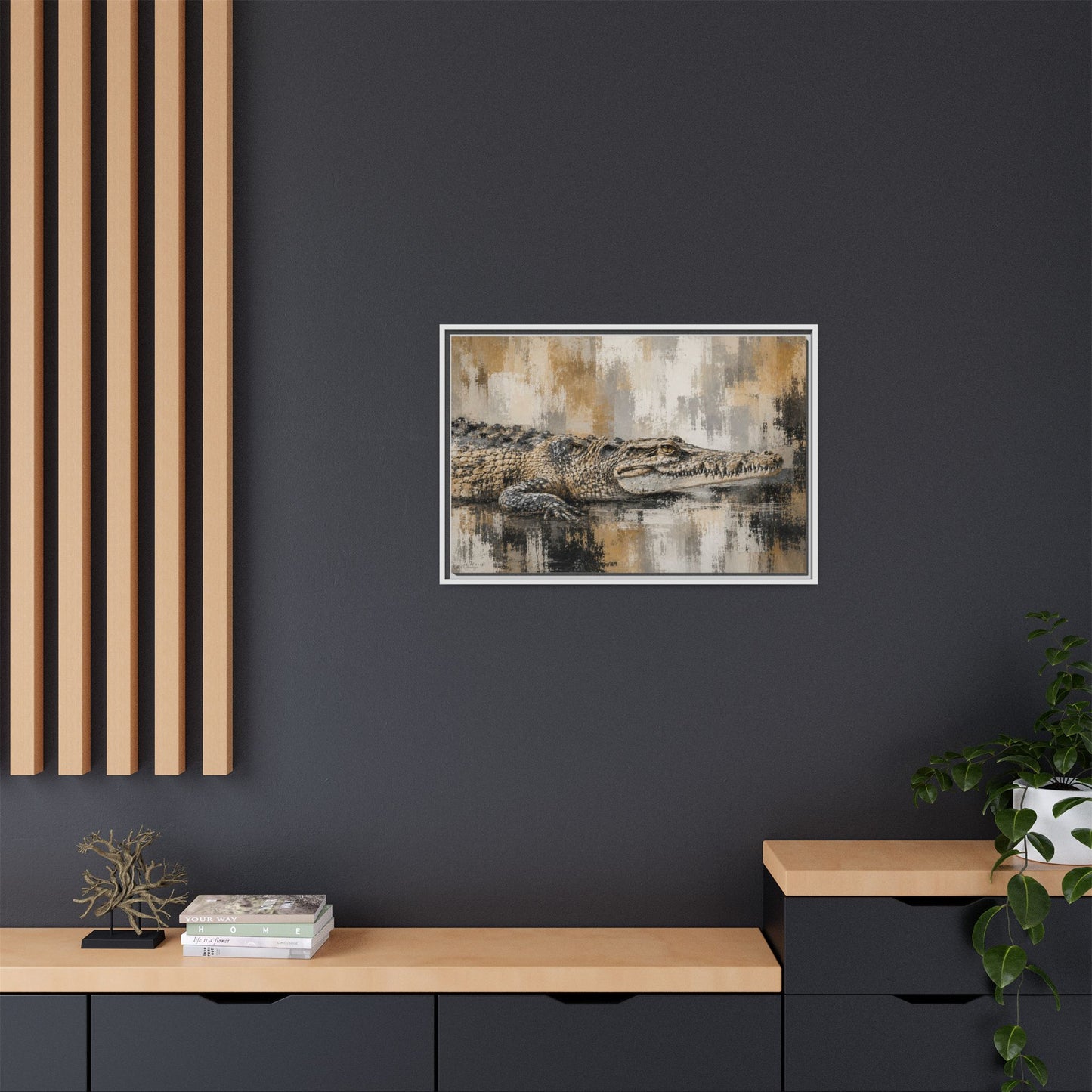 Oaxacroc Abstract Framed Canvas Print