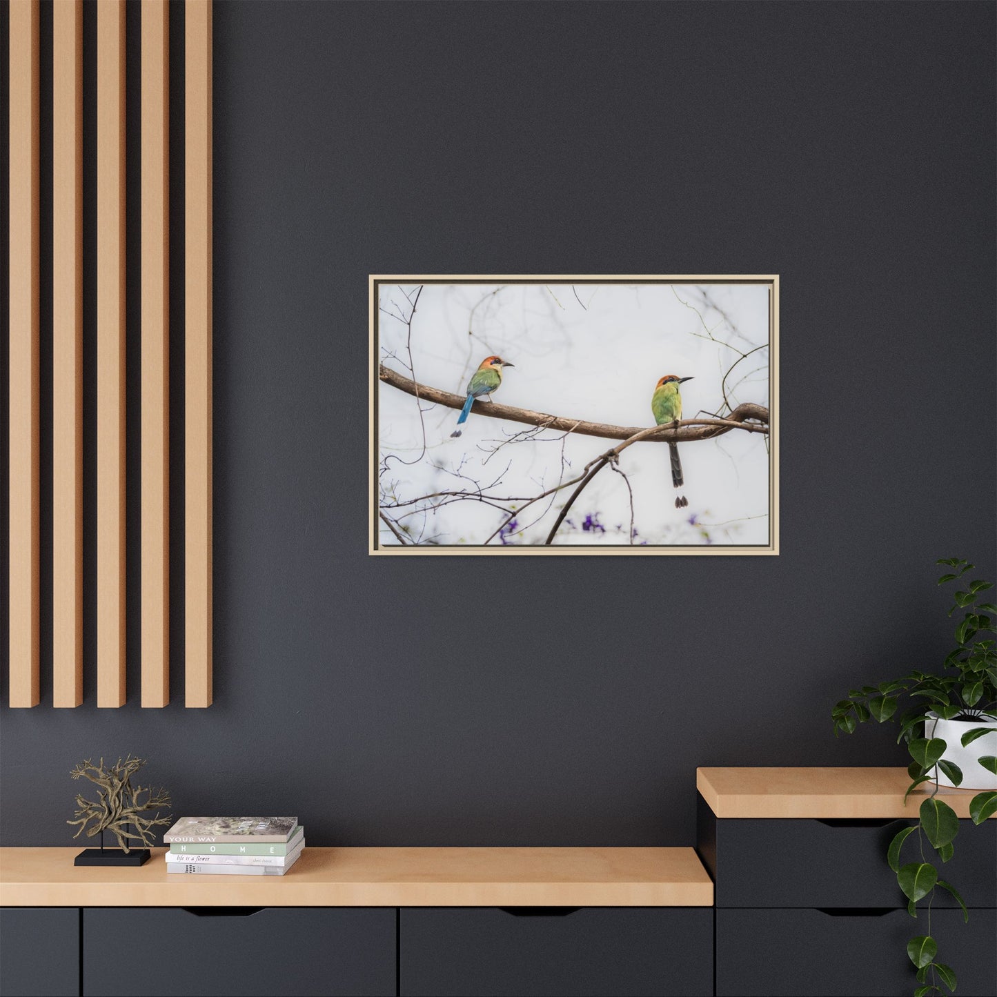 Twin Motmot | Framed Canvas