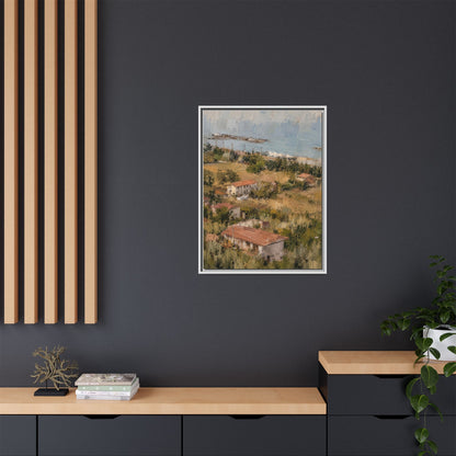 Paola Calabria Abstract Framed Canvas Print