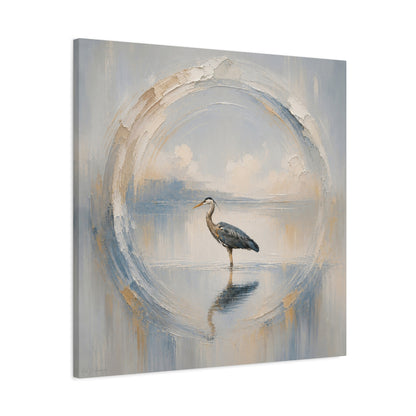 Great Blue Heron Abstract Canvas Print