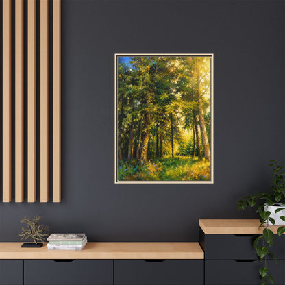 Apsley Forest Abstract Framed Canvas Print