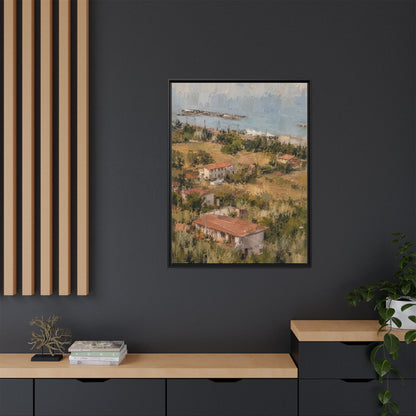 Paola Calabria Abstract Framed Canvas Print