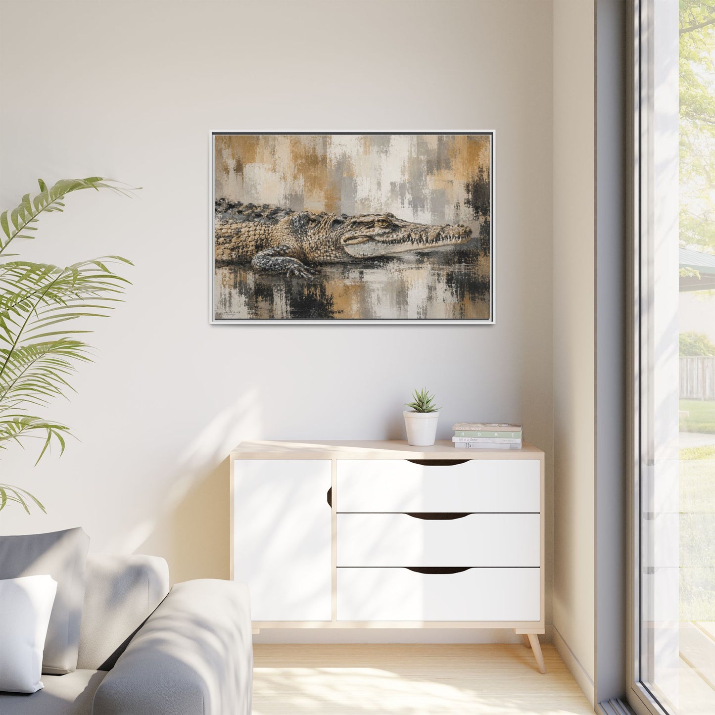 Oaxacroc Abstract Framed Canvas Print