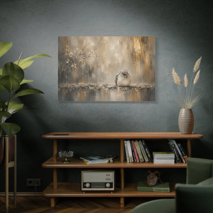 Dove Golden Abstract Canvas Print