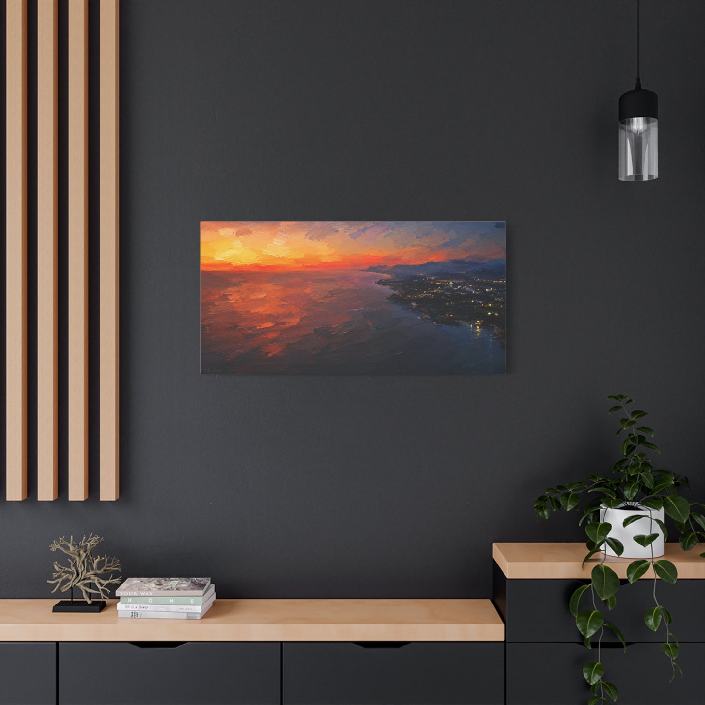 Puerto Escondido Sunset Abstract Canvas Print