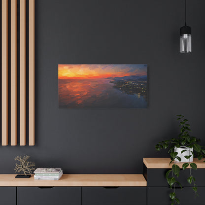 Puerto Escondido Sunset Abstract Canvas Print