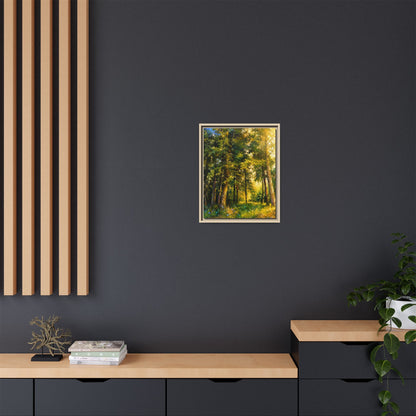 Apsley Forest Abstract Framed Canvas Print