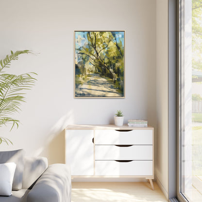 Willow Park Abstract Framed Canvas Print