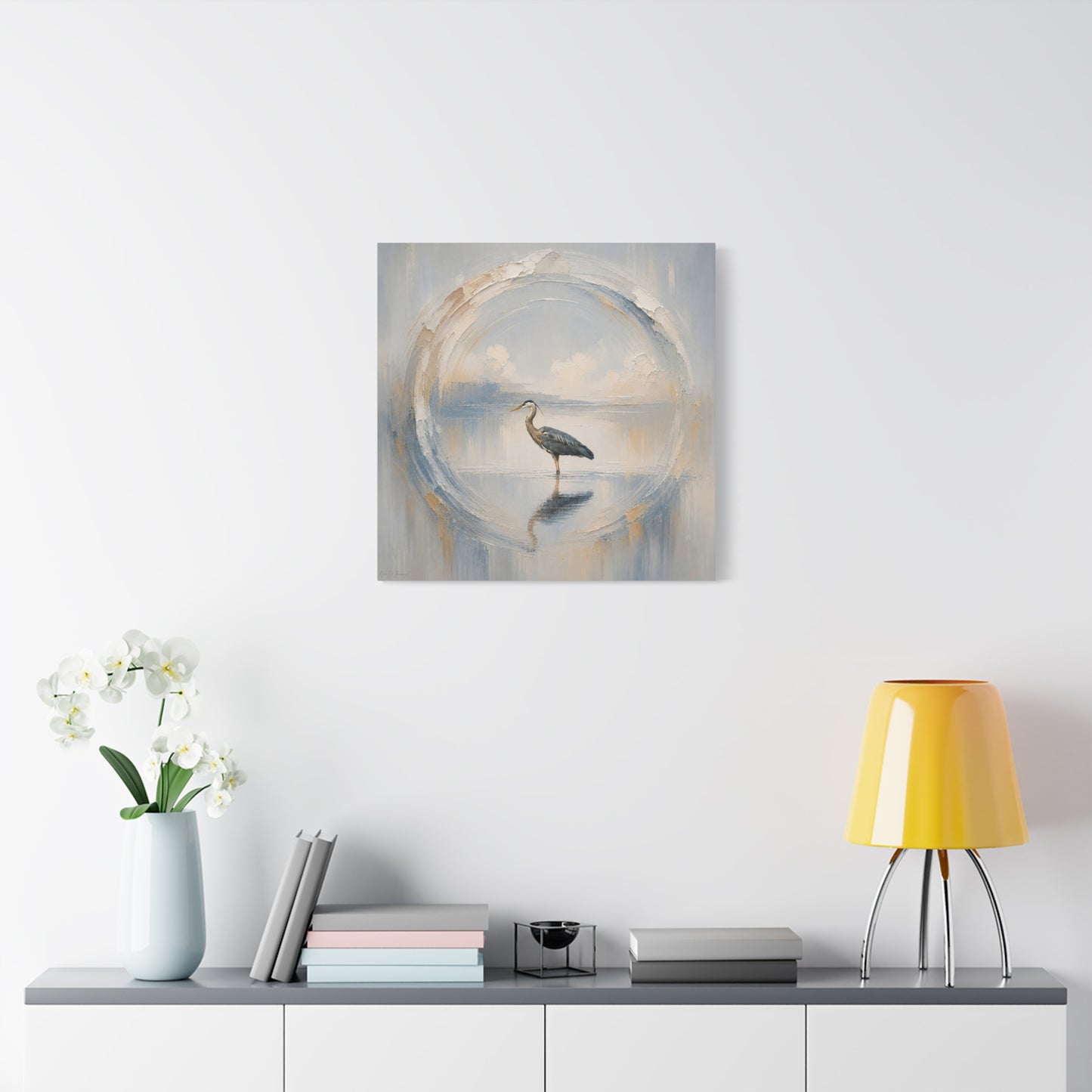 Great Blue Heron Abstract Canvas Print