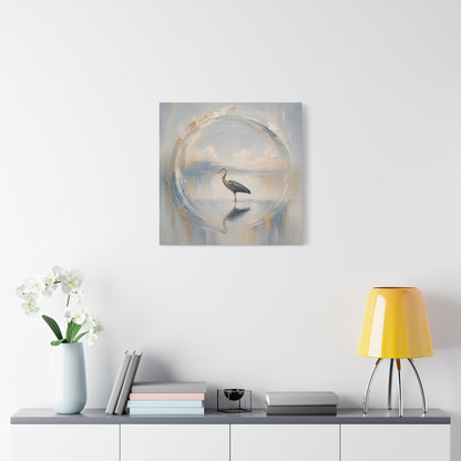 Great Blue Heron Abstract Canvas Print