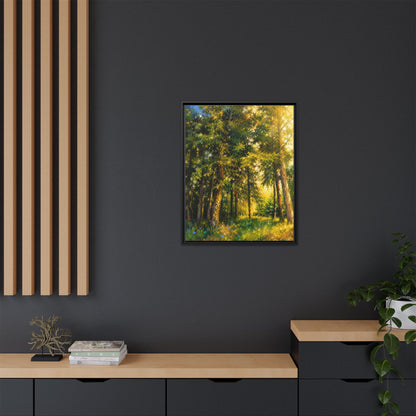Apsley Forest Abstract Framed Canvas Print