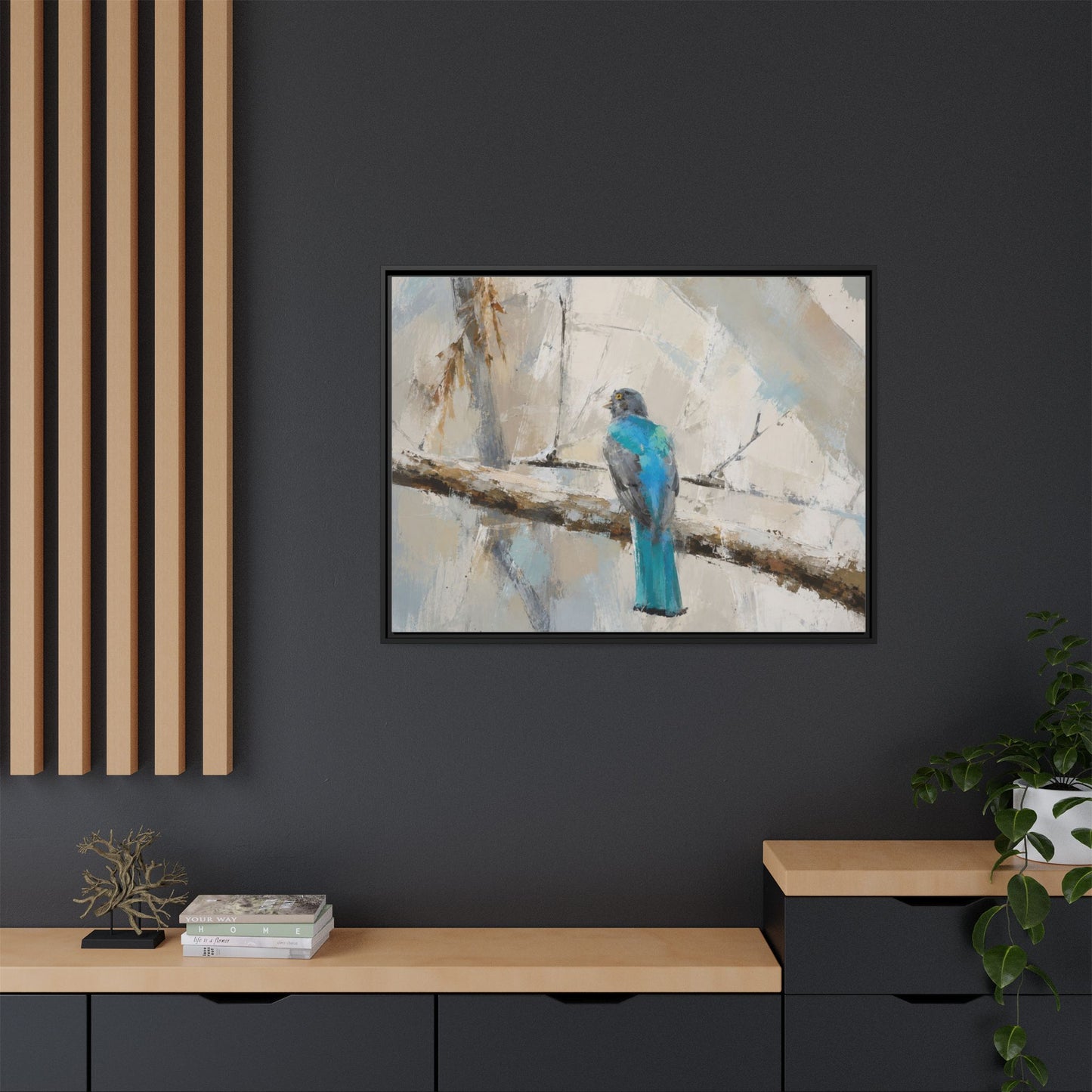Trogon Abstract Framed Canvas Print