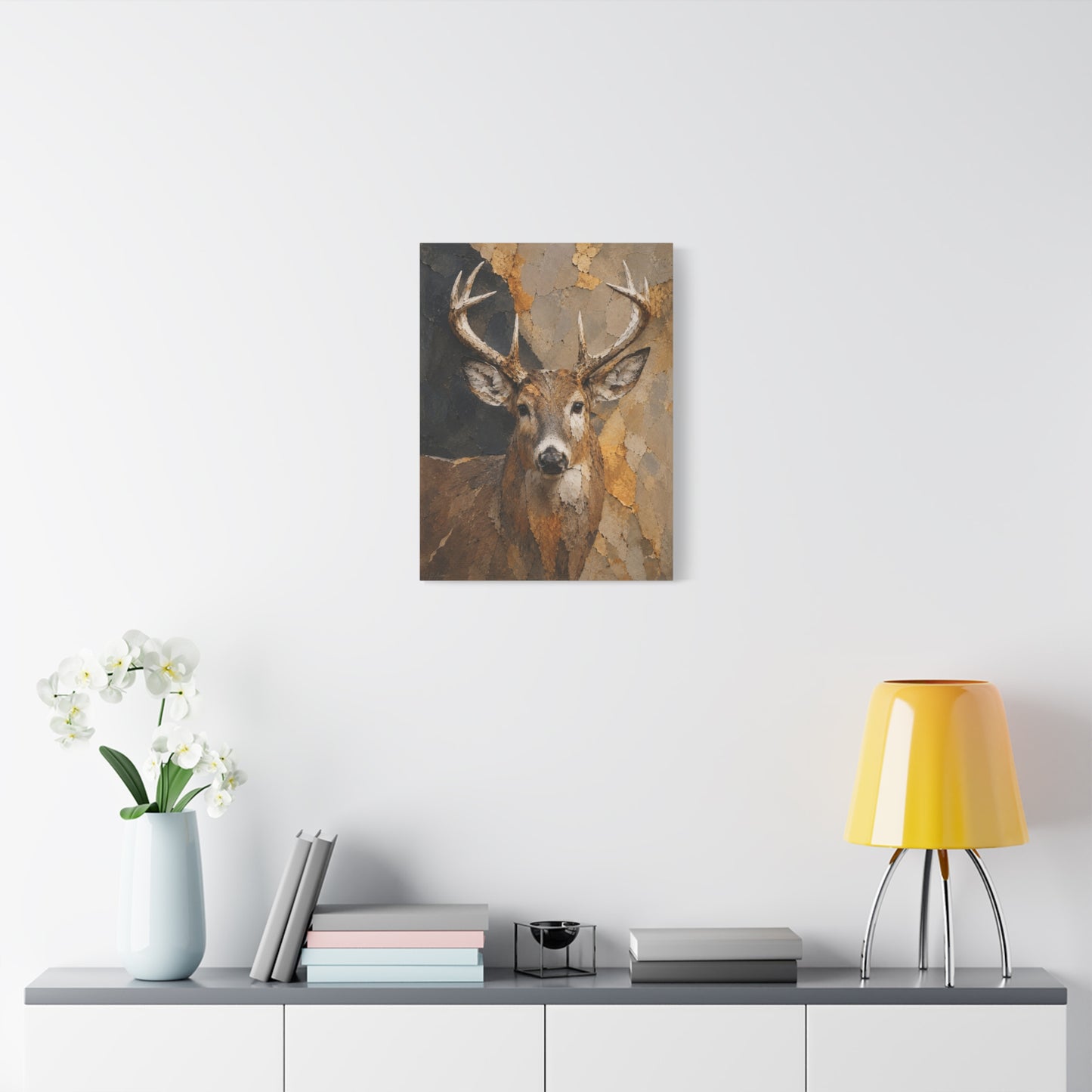 Woodland Buck Abstract Canvas Print