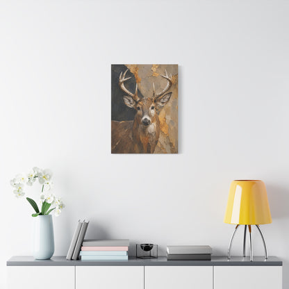 Woodland Buck Abstract Canvas Print