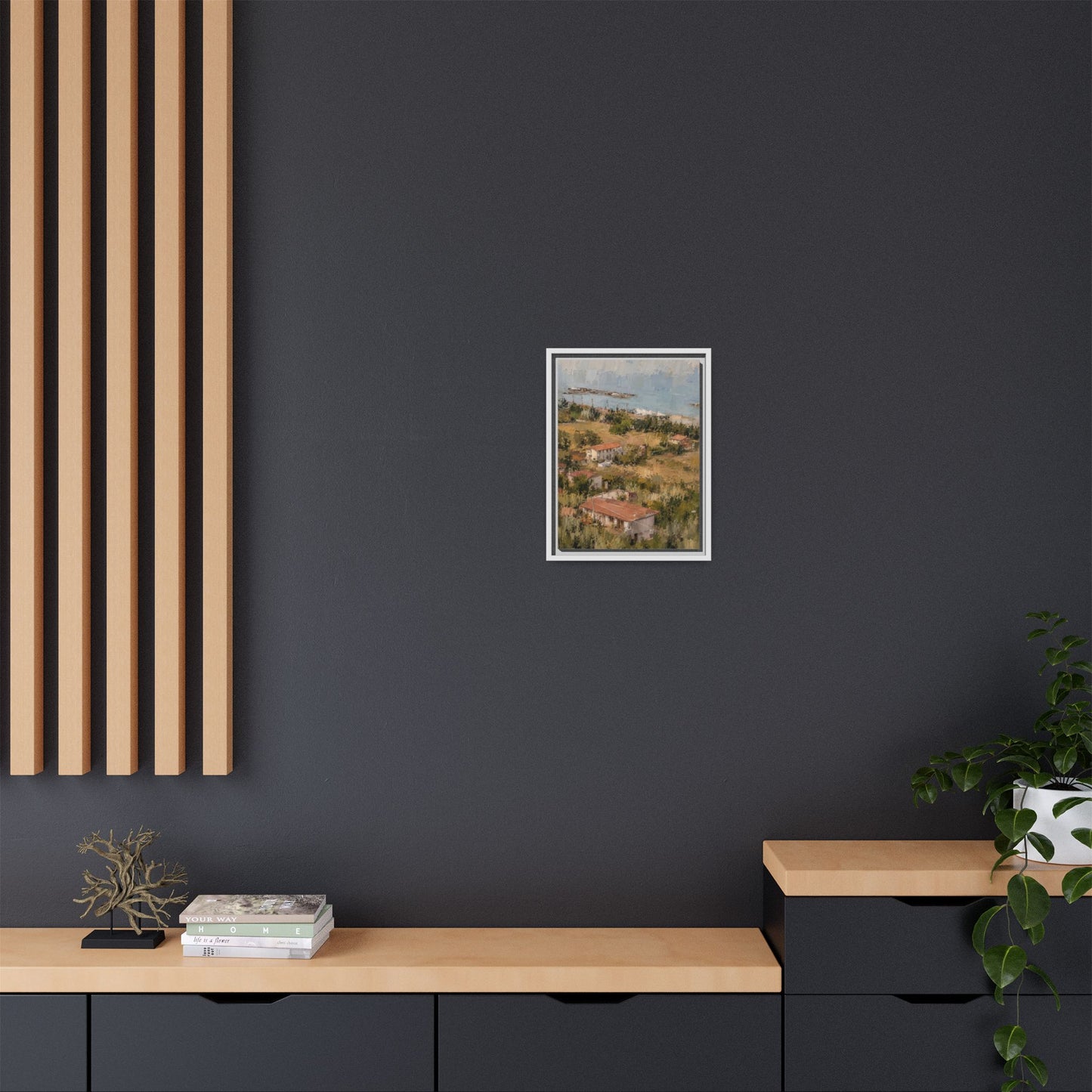 Paola Calabria Abstract Framed Canvas Print