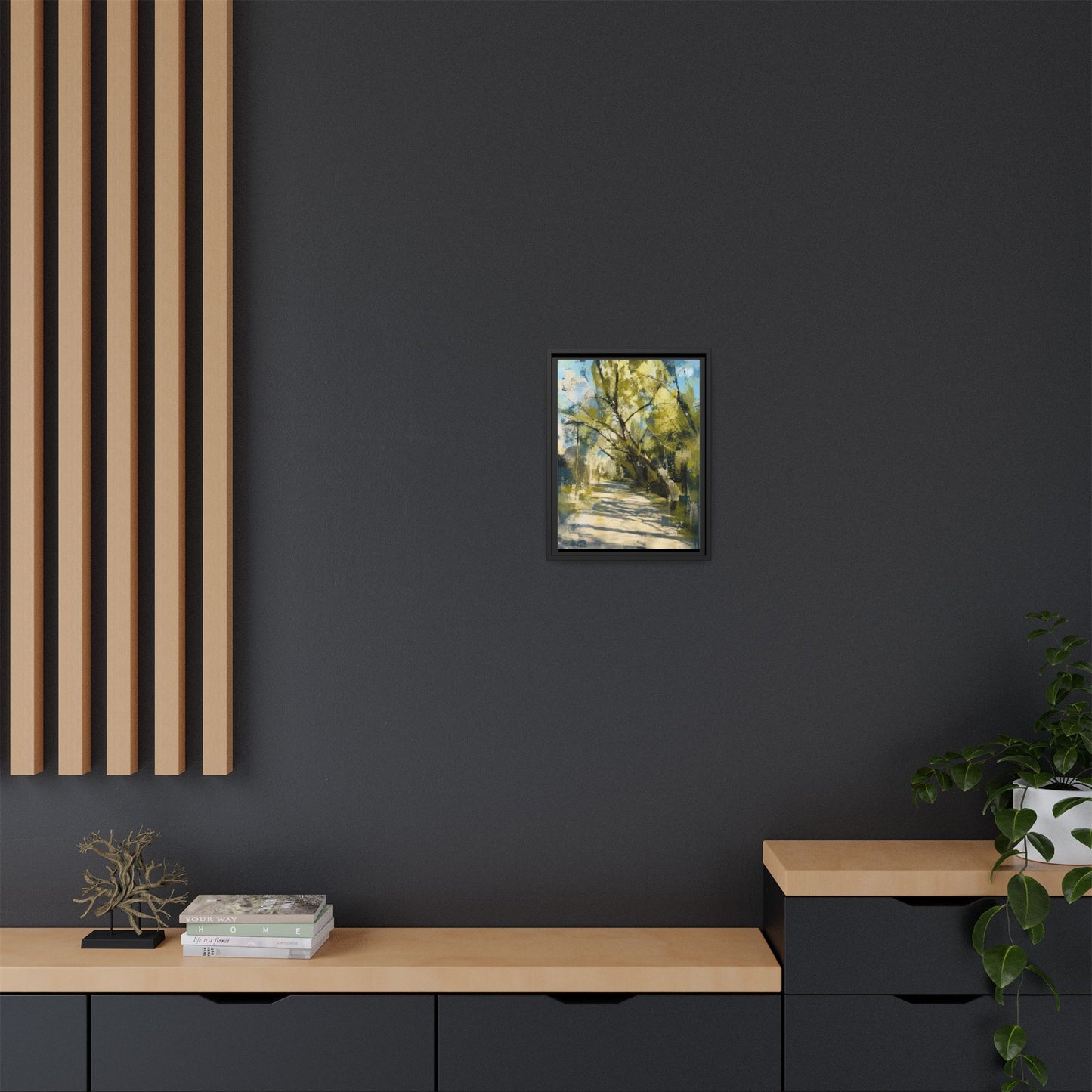 Willow Park Abstract Framed Canvas Print