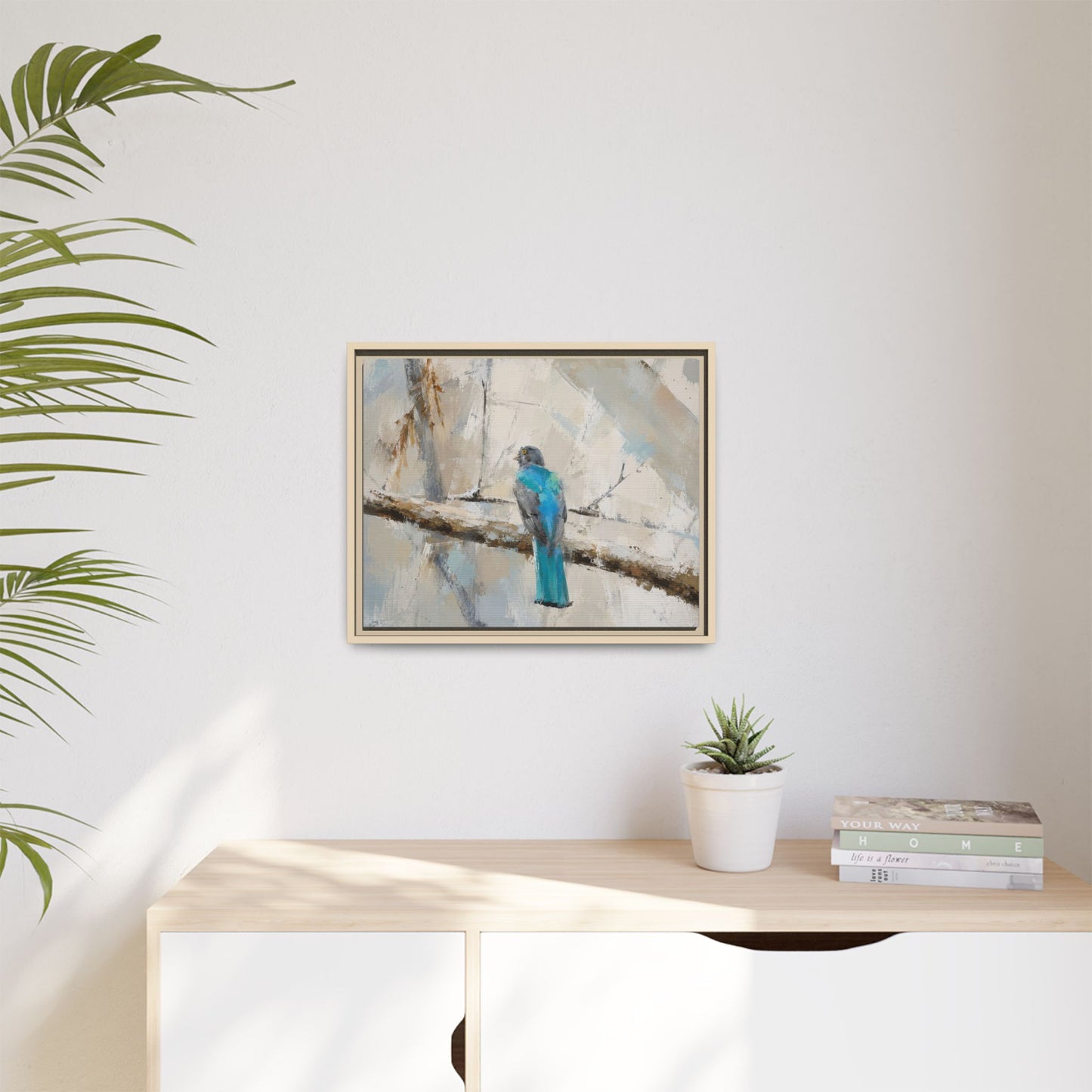 Trogon Abstract Framed Canvas Print