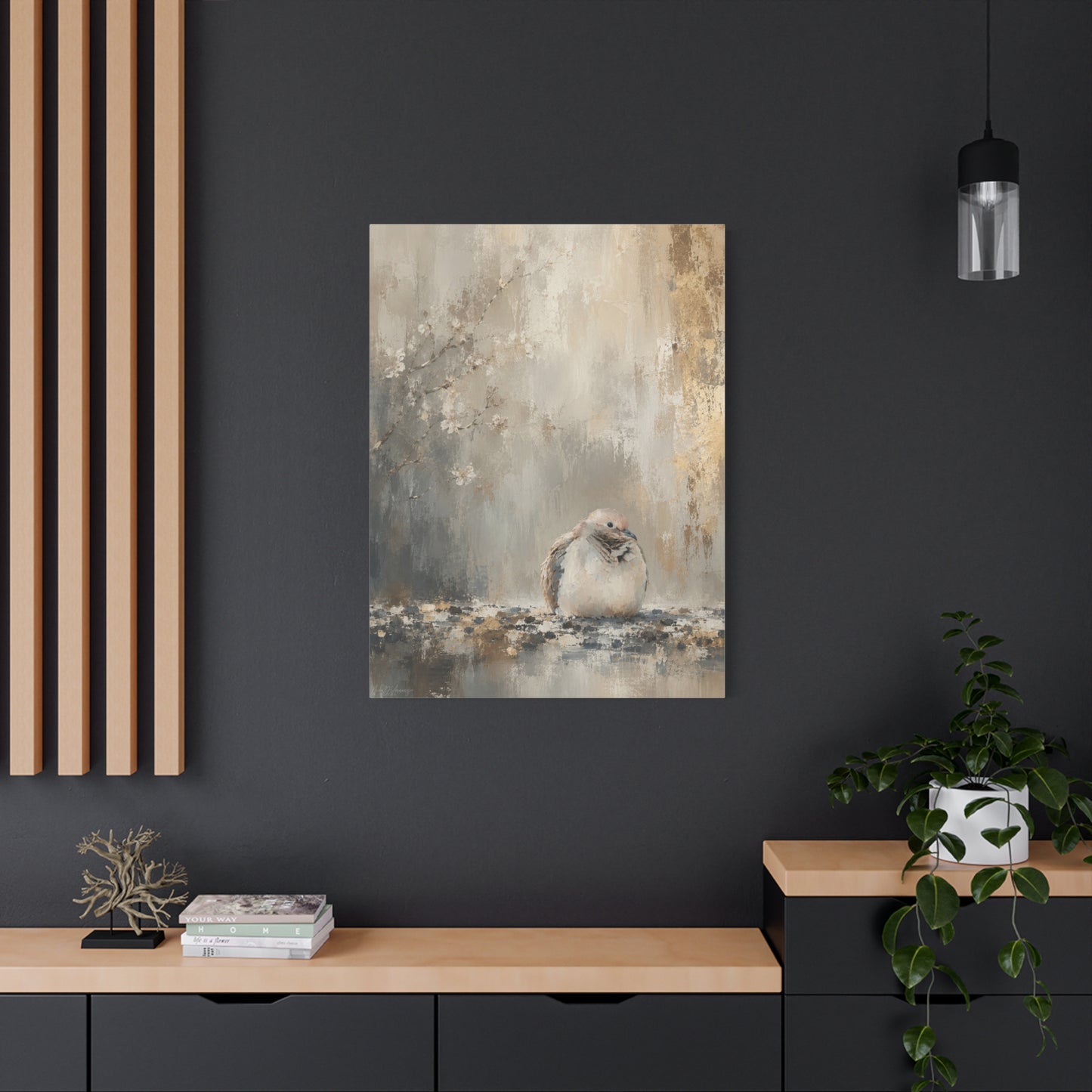 Dove Light Abstract Canvas Print