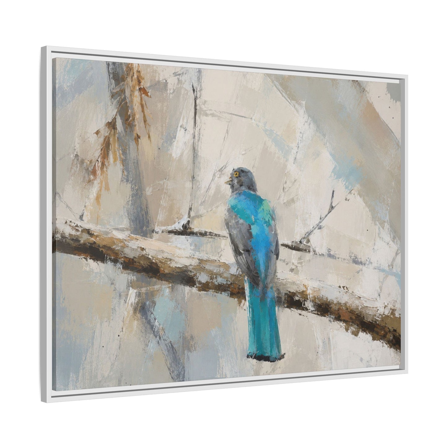 Trogon Abstract Framed Canvas Print