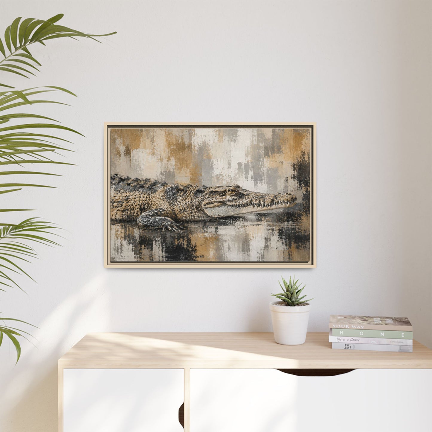 Oaxacroc Abstract Framed Canvas Print