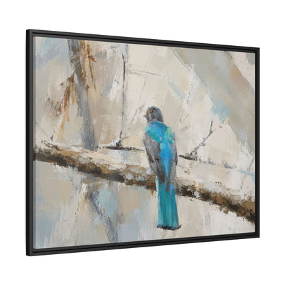 Trogon Abstract Framed Canvas Print