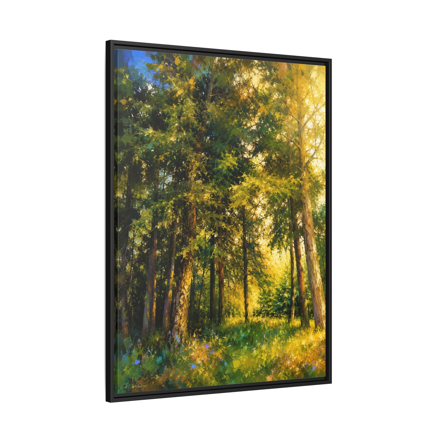Apsley Forest Abstract Framed Canvas Print