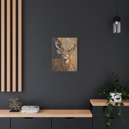 Woodland Buck Abstract Canvas Print