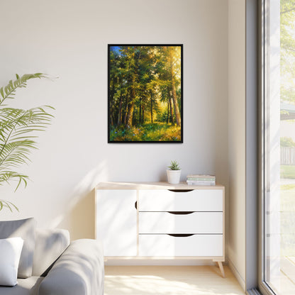 Apsley Forest Abstract Framed Canvas Print