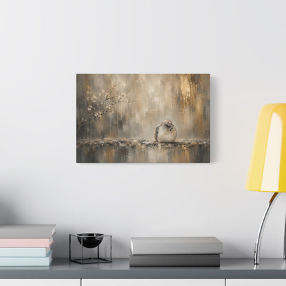 Dove Golden Abstract Canvas Print