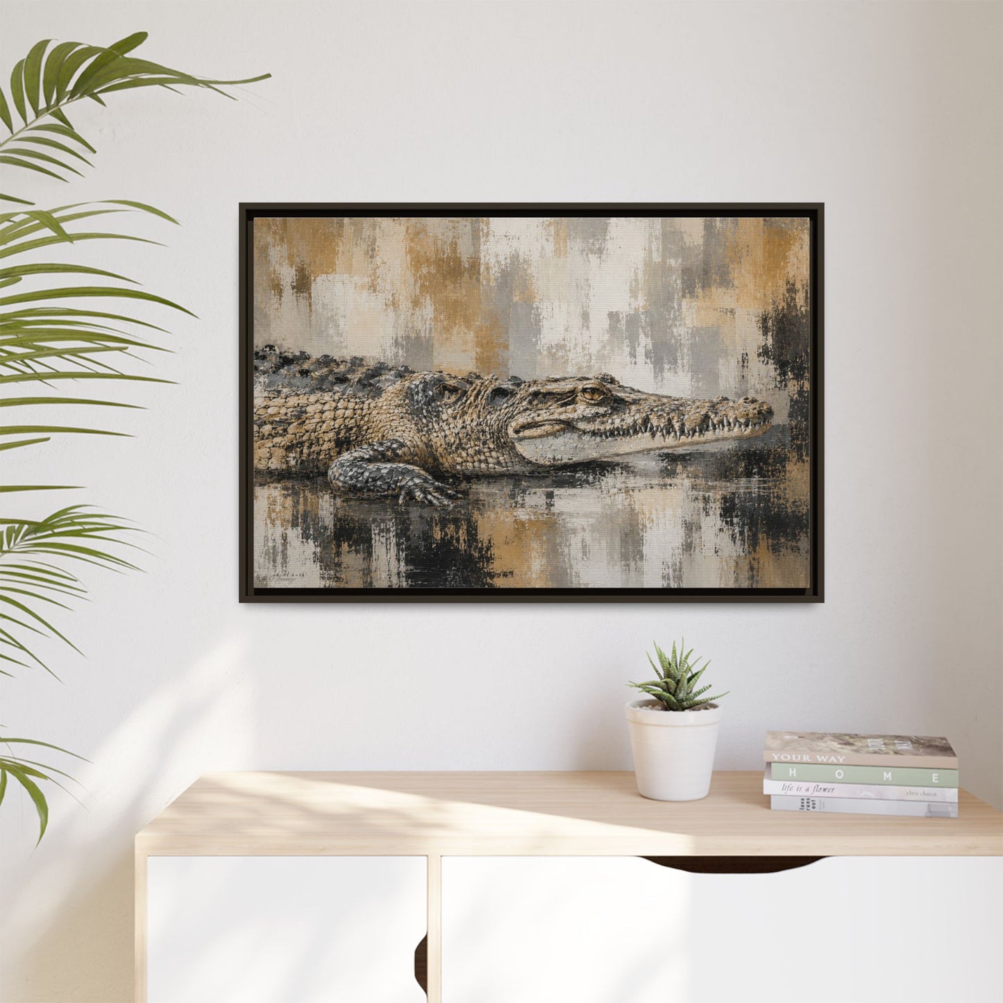Oaxacroc Abstract Framed Canvas Print