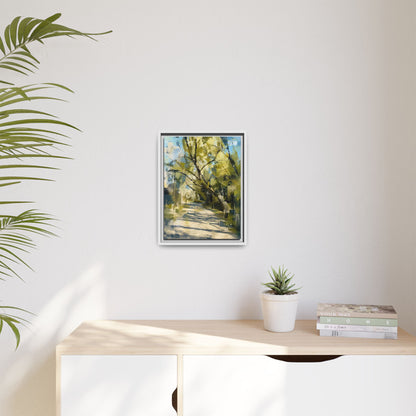 Willow Park Abstract Framed Canvas Print