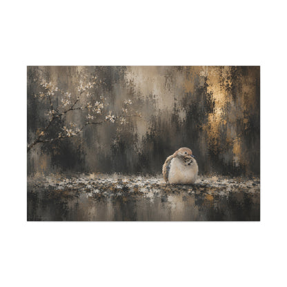 Dove Dark Abstract Canvas Print