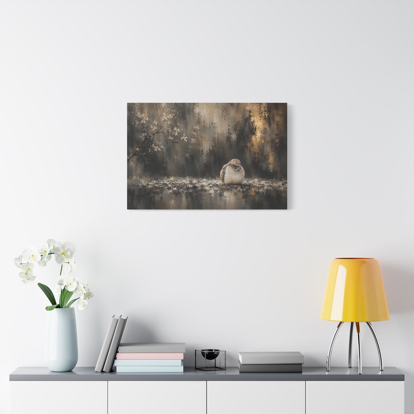 Dove Dark Abstract Canvas Print