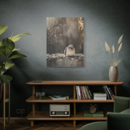 Dove in Shadow Abstract Canvas Print