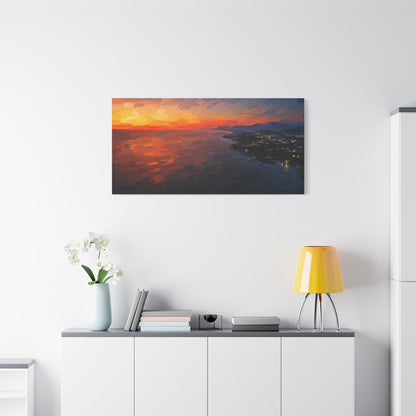 Puerto Escondido Sunset Abstract Canvas Print
