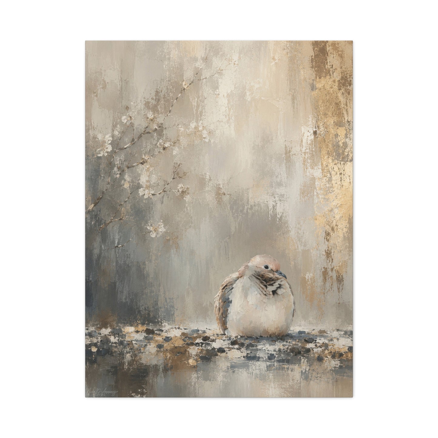 Dove Light Abstract Canvas Print