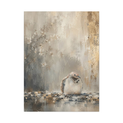 Dove Light Abstract Canvas Print