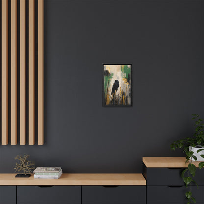 Blackbird Abstract Framed Canvas Print