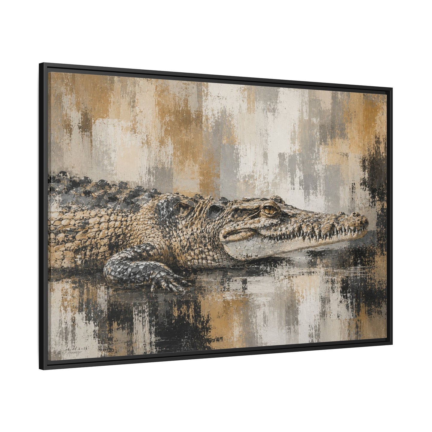 Oaxacroc Abstract Framed Canvas Print
