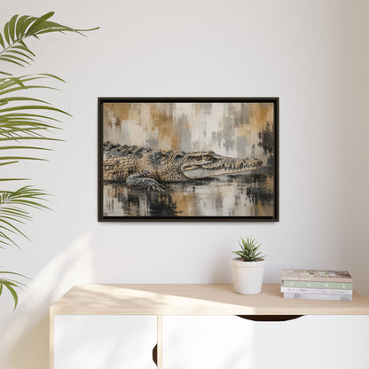 Oaxacroc Abstract Framed Canvas Print