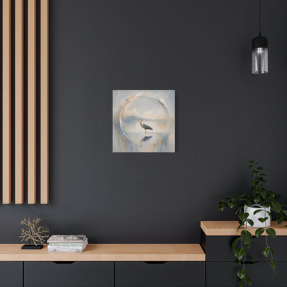 Great Blue Heron Abstract Canvas Print