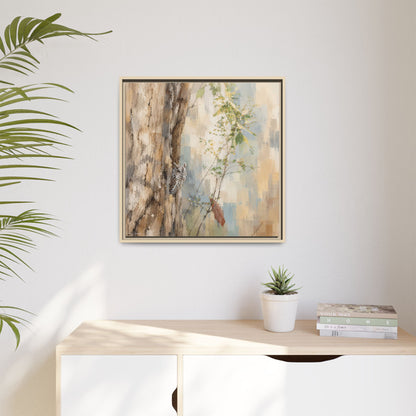 Pacific Screech Owl Abstract Framed Canvas Print