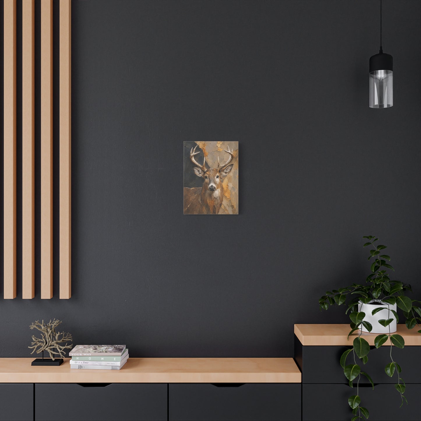 Woodland Buck Abstract Canvas Print
