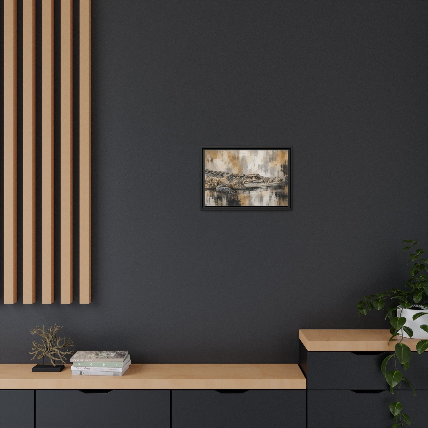 Oaxacroc Abstract Framed Canvas Print