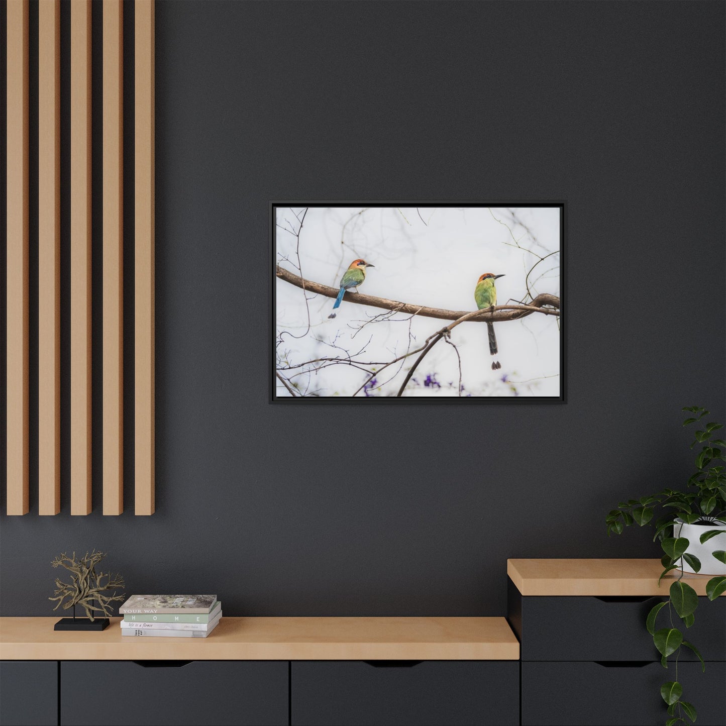 Twin Motmot | Framed Canvas