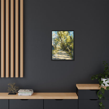 Willow Park Abstract Framed Canvas Print